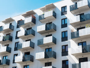 modern apartment buildings